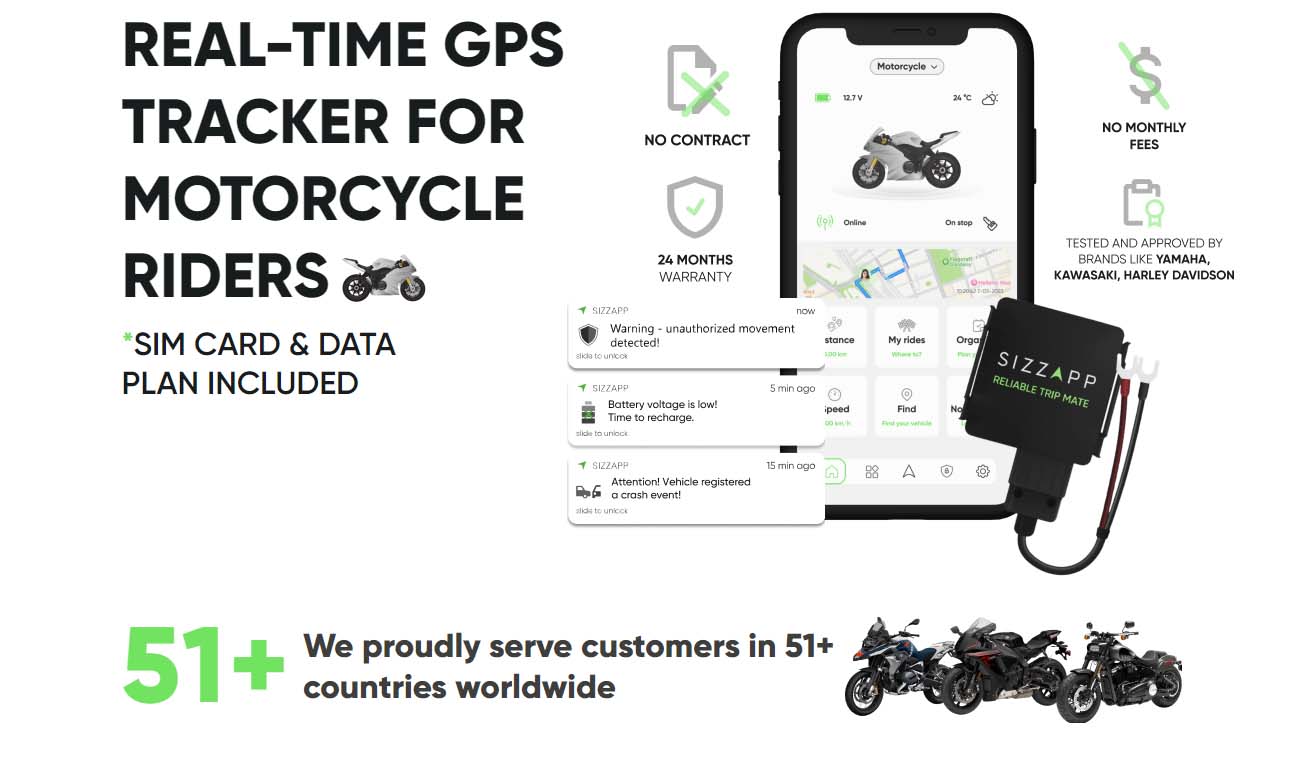 Real Time GPS Tracker For Motorcycle Riders